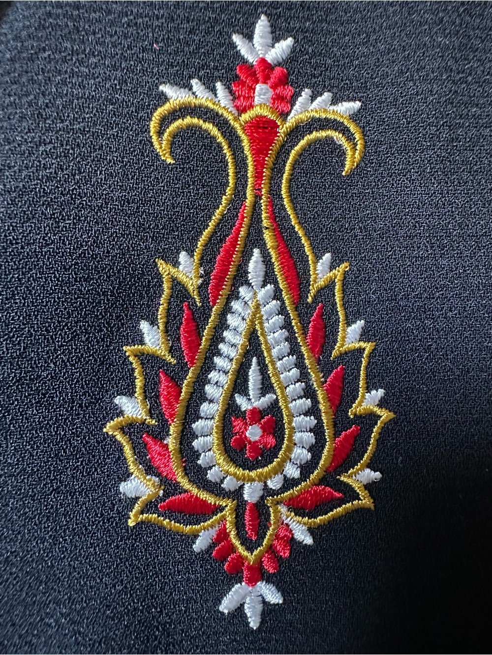 NWT Bob Mackie Wearable Art Black Blazer with Red & Gold Embroidery - Picture 4 of 7